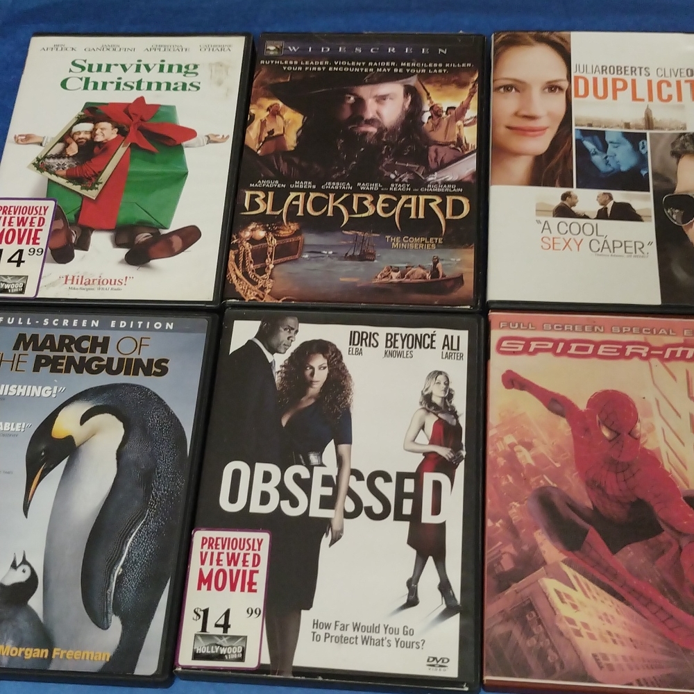 DVDs bundle 6 DVDs like new